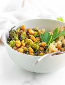 Roasted Broccoli Chickpea Bowls