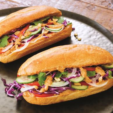 Thai Peanut Veggie Sandwiches